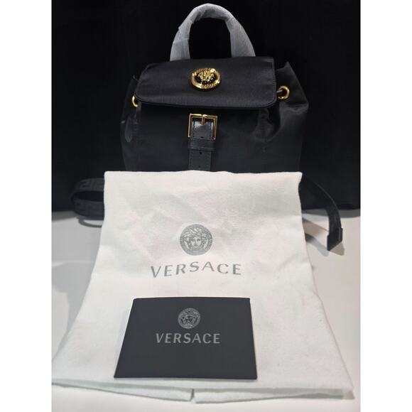 Versace Mini Nylon Medusa Drawstring Backpack Bag - NEW - Picture 8 of 11